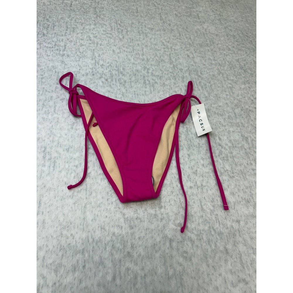 PacSun Swim‎ Womens Pink Side Tie Bikini Bottoms Large NWT 0339-066